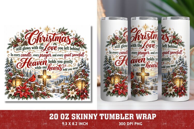 Light of the World 20oz Tumbler Wrap, Christian Christmas Na example image 1