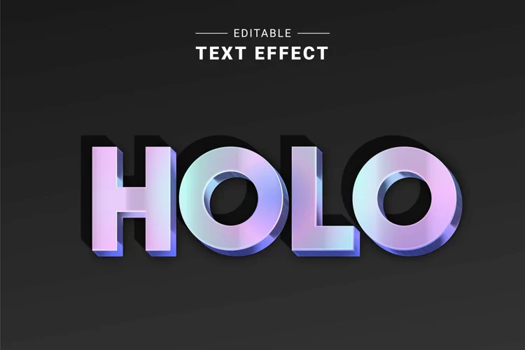 Editable Text Effect for Illustrator. Vector Graphic styles