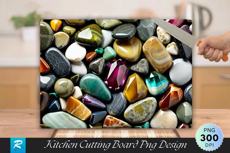 Multicolor Starburst Cutting Board Sublimation Design