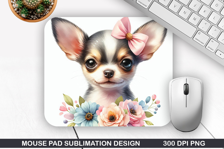 Yorkies Mouse Pad Sublimation, Animals Mouse Pad PNG Design