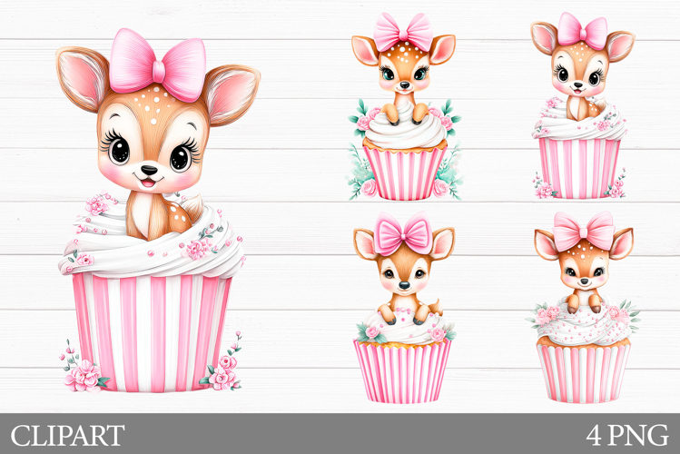 Cute Deer Clipart. Deer Christmas Sublimation