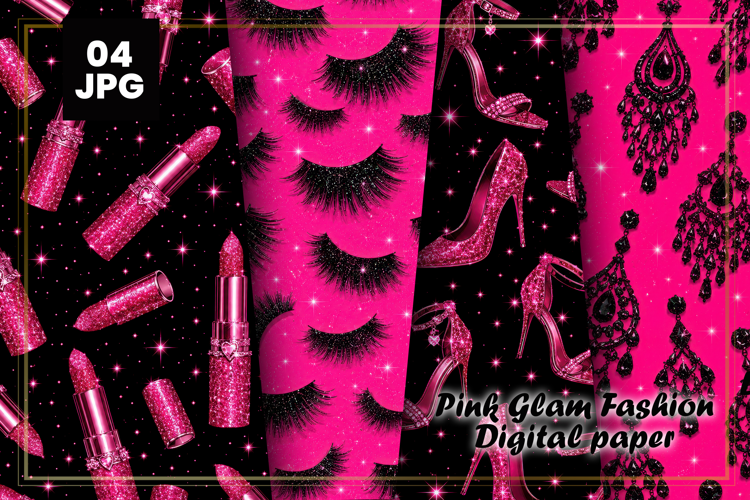 Pink Glam Fashion Digital Paper