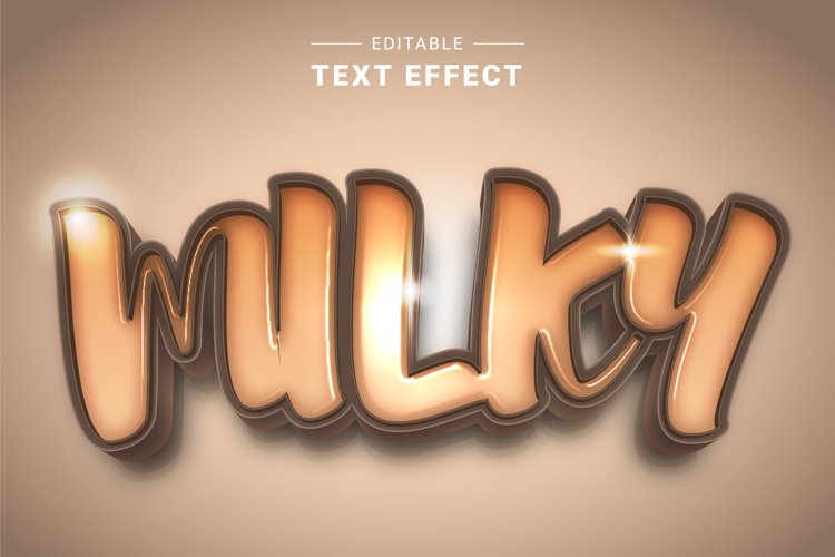 Editable Text Effect for Illustrator. Vector Graphic styles example image 1