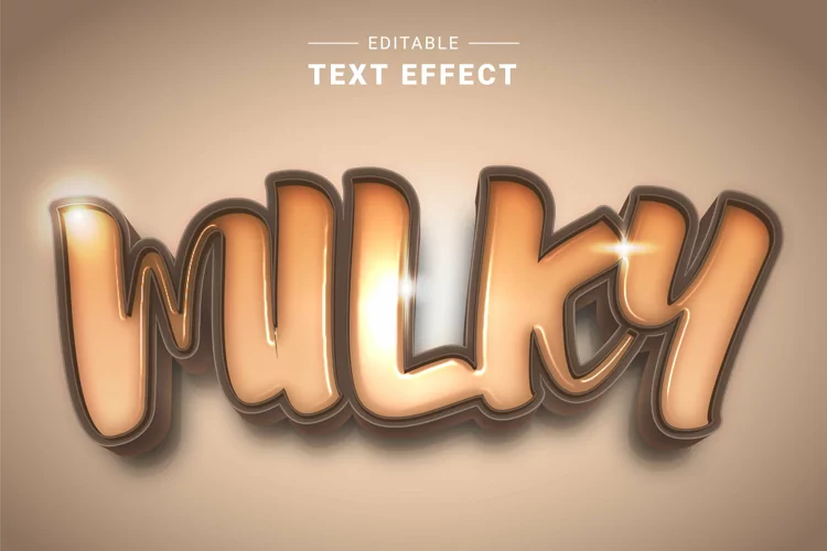 Editable Text Effect for Illustrator. Vector Graphic styles