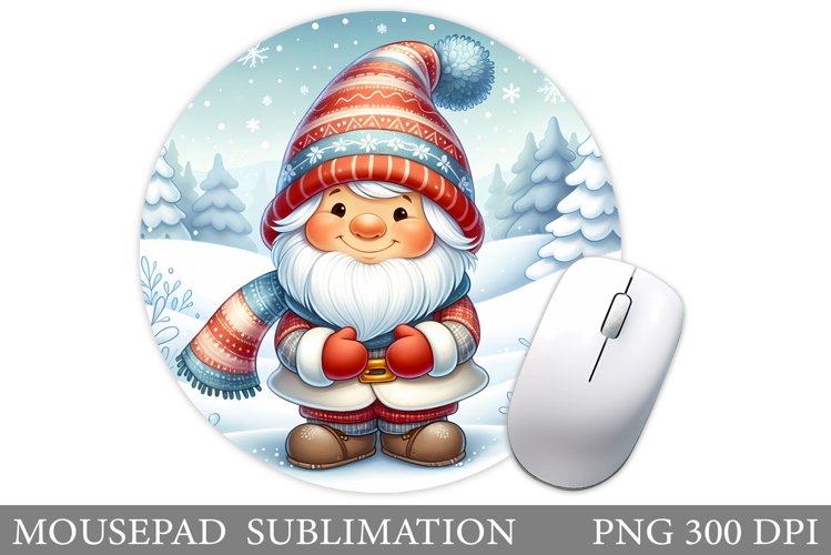 Christmas Gnome Mouse Pad. Christmas Mouse Pad Design