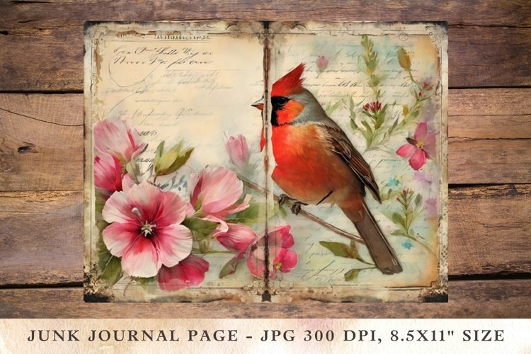 Printable Junk Journal Pages Bird 2