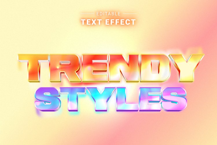Editable Text Effect for Illustrator. Vector Graphic styles example image 1