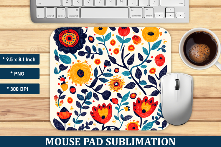 Folk Art Mouse Pad | Mouse Pad Sublimation