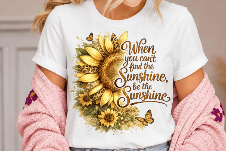 Sunflower Sunshine PNG, Inspirational Sunflower Sublimation