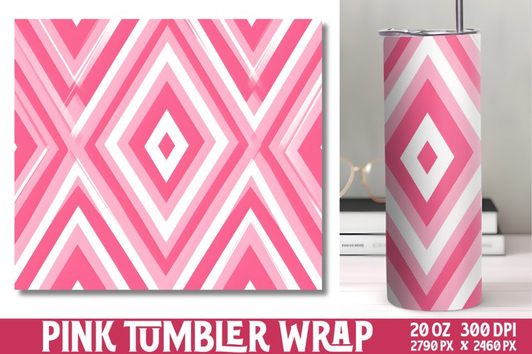 Pink Digital Paper Tumbler Wrap