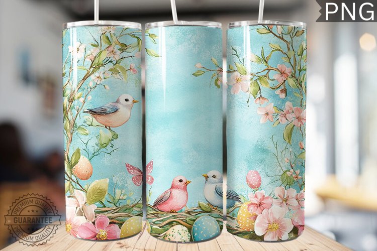 Spring Easter Tumbler Wrap - High Quality 300 Dpi
