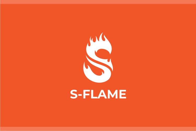 Letter S Flame Logo Design Vector