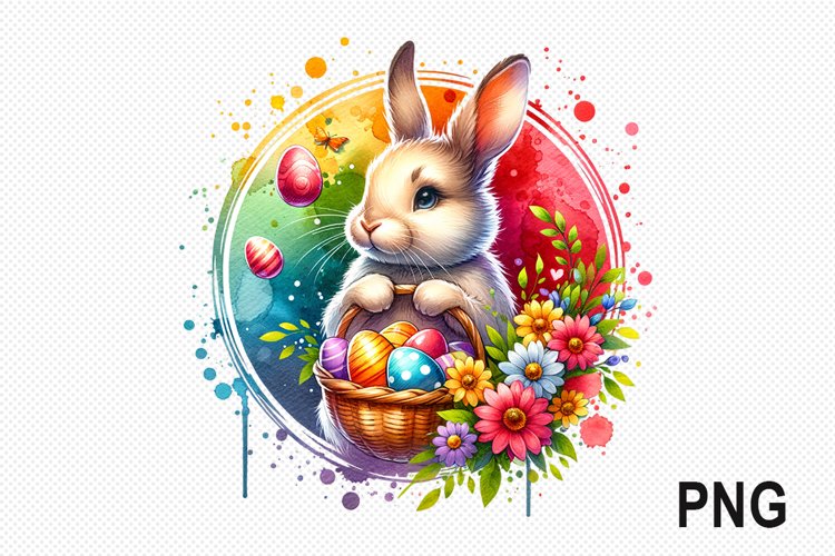 Easter Day Bunny Sublimation - Easter Day Clipart PNG Design