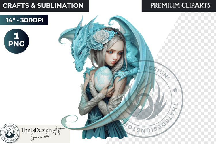 Fantasy Dragon witch clipart, enchantress, dragon egg queen