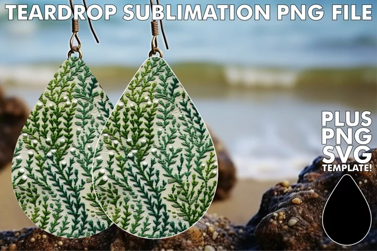 Sublimation Teardrop Earring Art