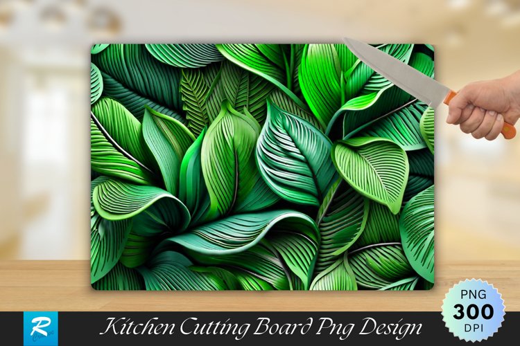 Green knitted Fabric Surface Cutting Board PNG Design example image 1