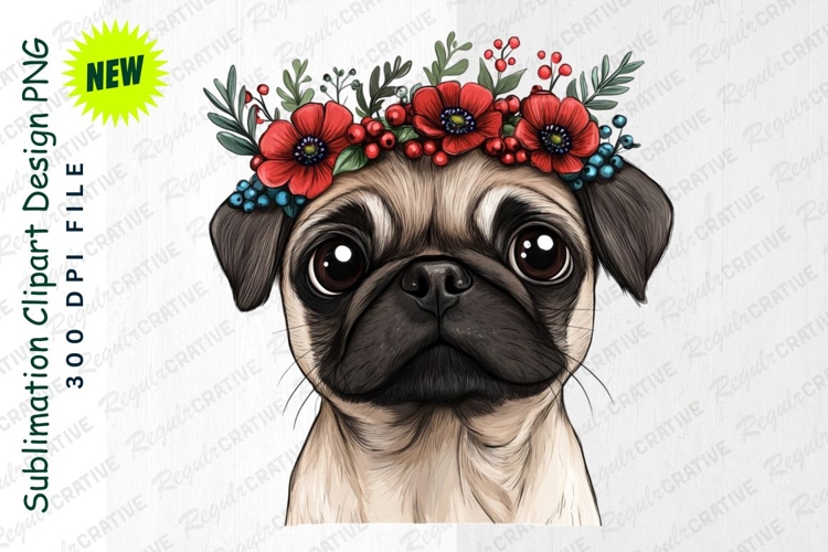 Pug Clipart Image 23