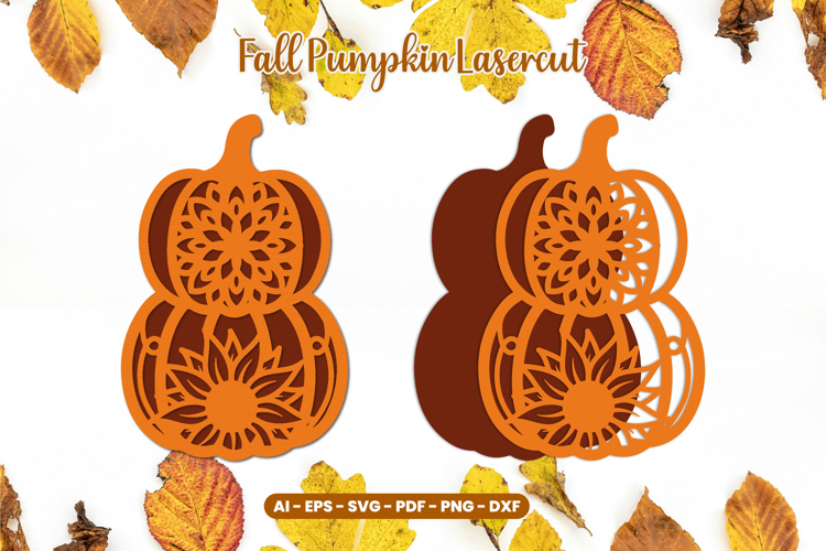 Floral Pumpkin Laser Cut SVG | Fall Autumn Decor