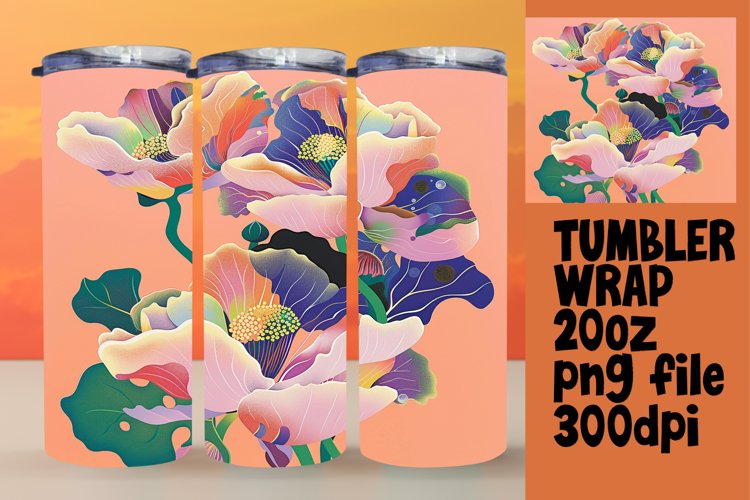 Cheerful Flower Pattern Sublimation Wraps example image 1