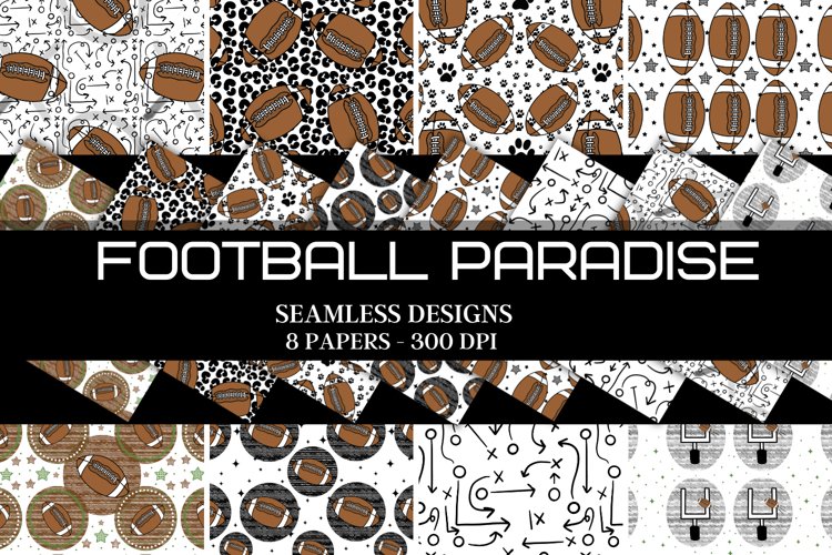 Football Paradise themed Digital paper