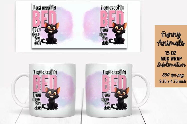 Funny Animals Mug Wrap Sublimation, Mug Wrap PNG