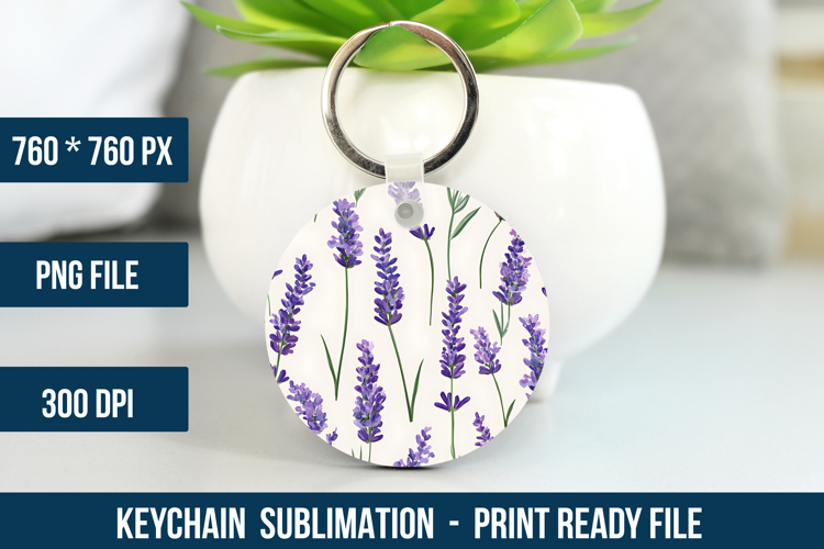 Lavender Flower Keychain | Keychain Design