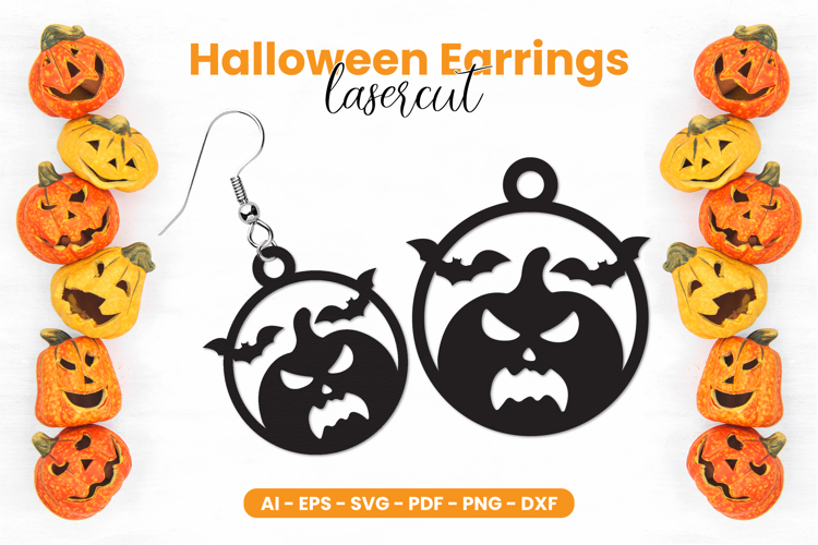 Halloween Earrings Laser Cut