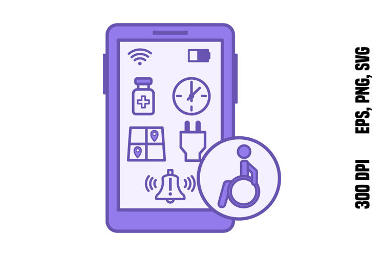 Purple Cognitive Disability Support Icon