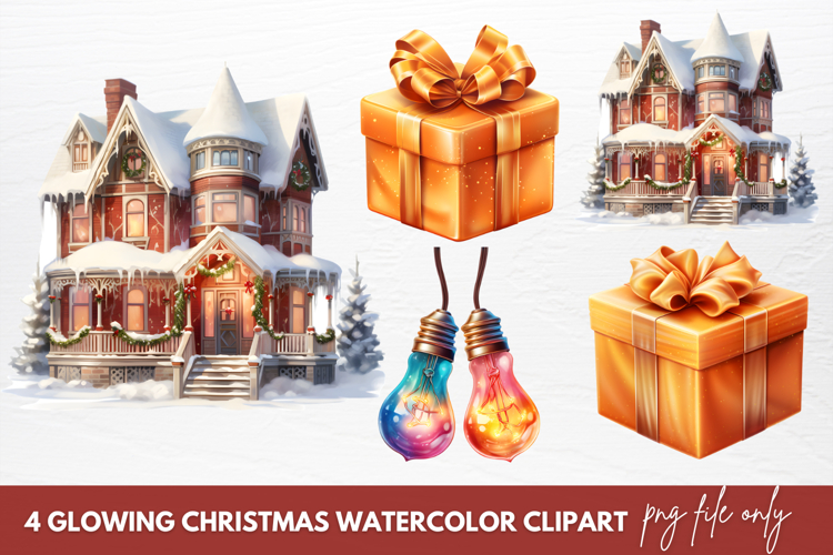 Christmas Watercolor Clipart Image 9