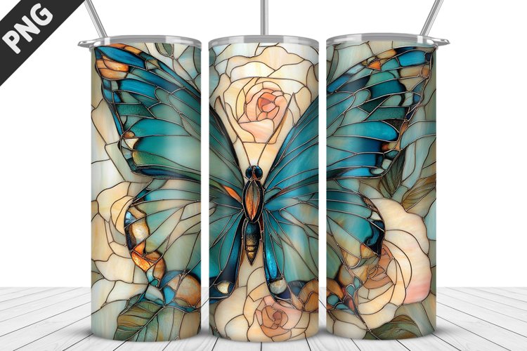Butterfly 20 oz Tumbler Design|Butterfly Flower Tumbler Wrap