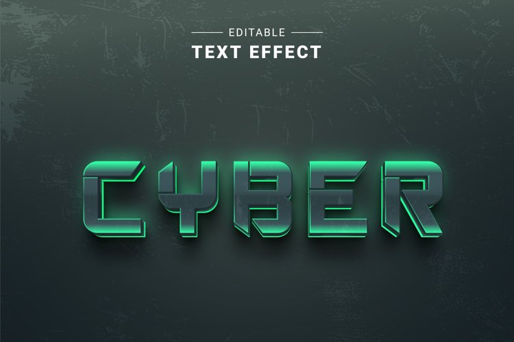 Editable Text Effect for Illustrator. Vector Graphic styles example image 1