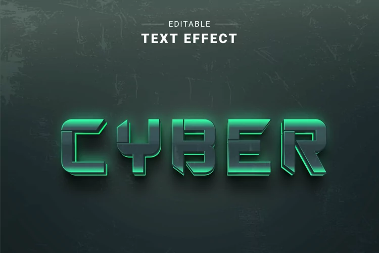 Editable Text Effect for Illustrator. Vector Graphic styles