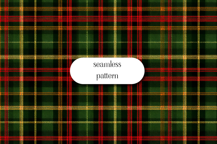 Red Green Blue Tartan Plaid Seamless Christmas Pattern