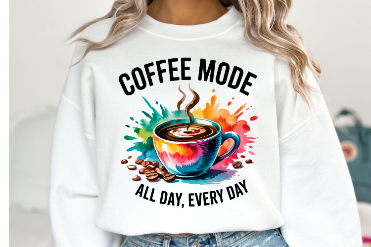 Coffee Mode svg Design | Svg Cut Files | Shirt Svg