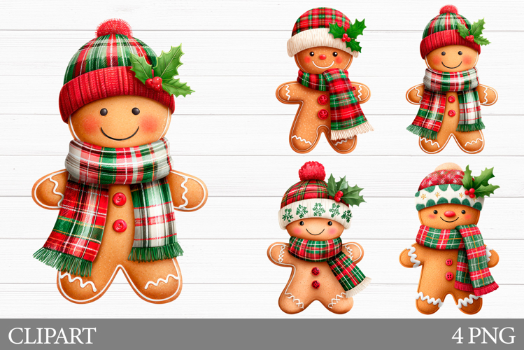 Christmas Gingerbread Clipart. Christmas Clipart