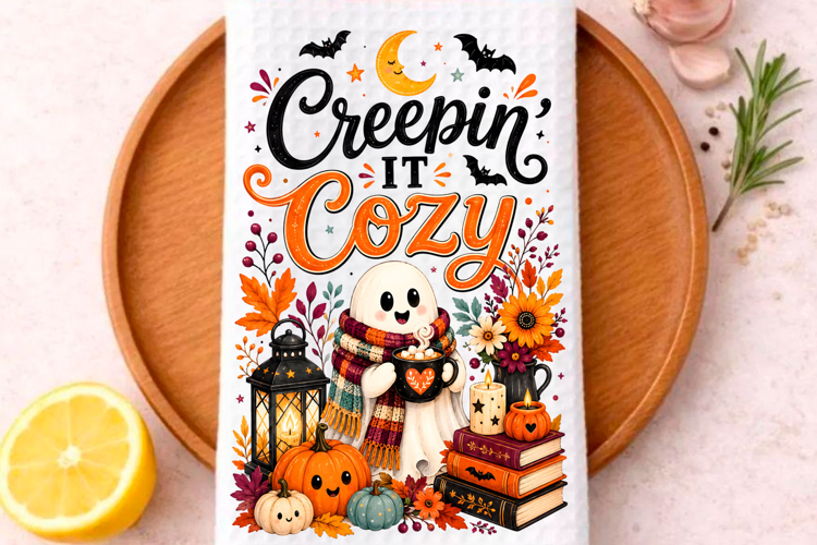 Halloween Kitchen Towel PNG, Funny Halloween PNG,