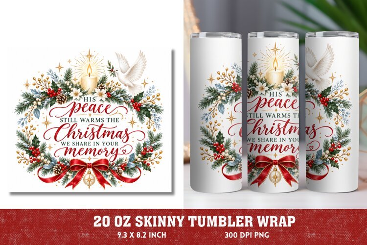 Emmanuel Christmas Tumbler Wrap, Christian Christmas 20oz Tu example image 1
