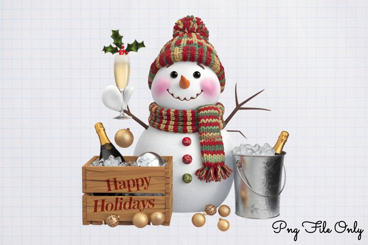Christmas Snowman Clipart Image 10