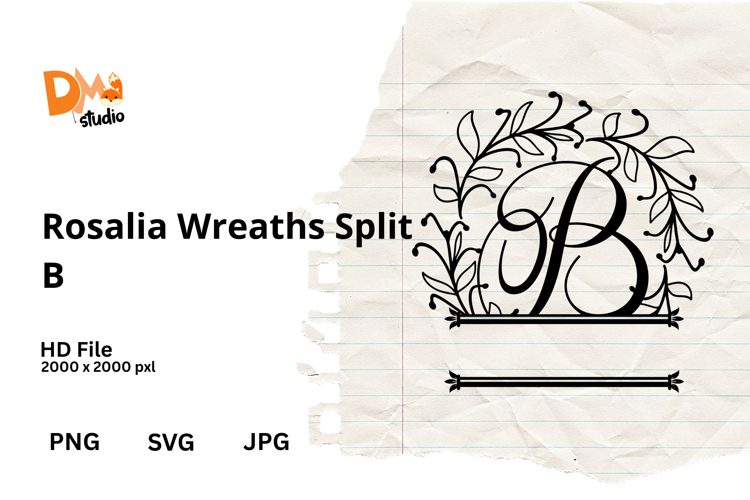 Rosalia Wreaths Split Monogram