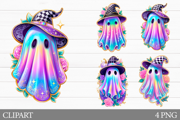Iridescent Ghost Clipart. Ghost Halloween Clipart