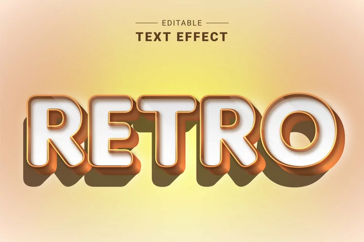 Editable Text Effect for Illustrator. Vector Graphic styles