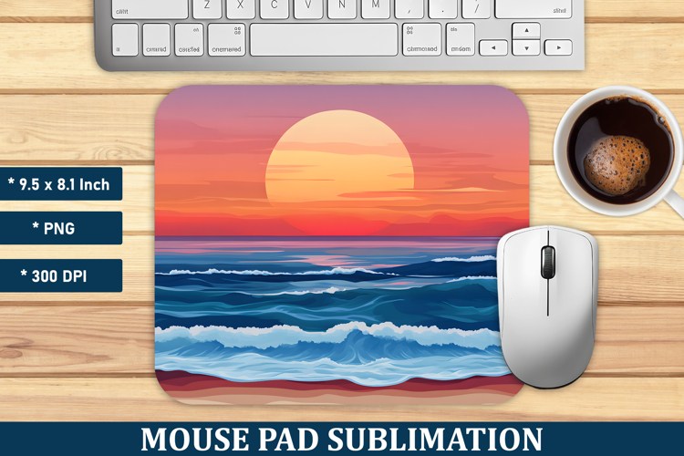Sunset   Sea Mouse Pad | Mouse Pad Sublimation