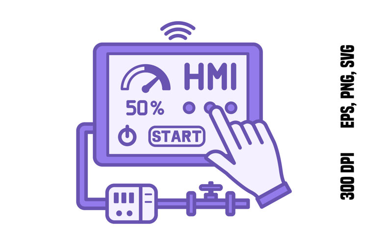 Purple Human Machine Interface Icon example image 1