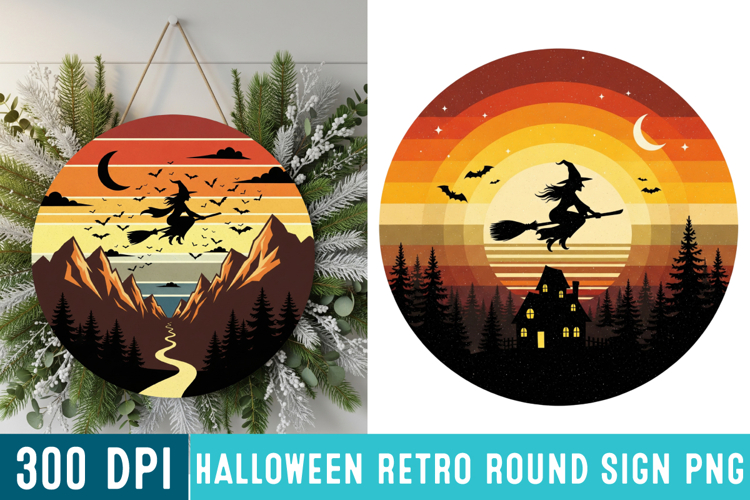 Halloween Round Sign Design PNG Perfect for Spooky Season