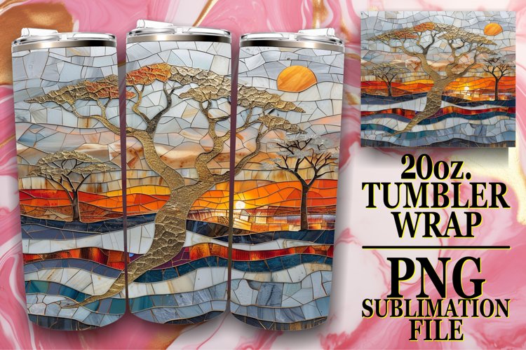Luxe Landscape: Sublimation Tumbler 20oz example image 1