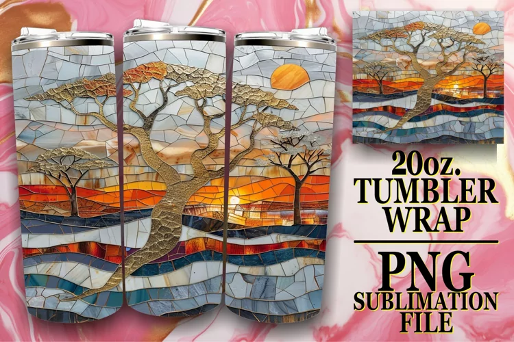 Luxe Landscape: Sublimation Tumbler 20oz