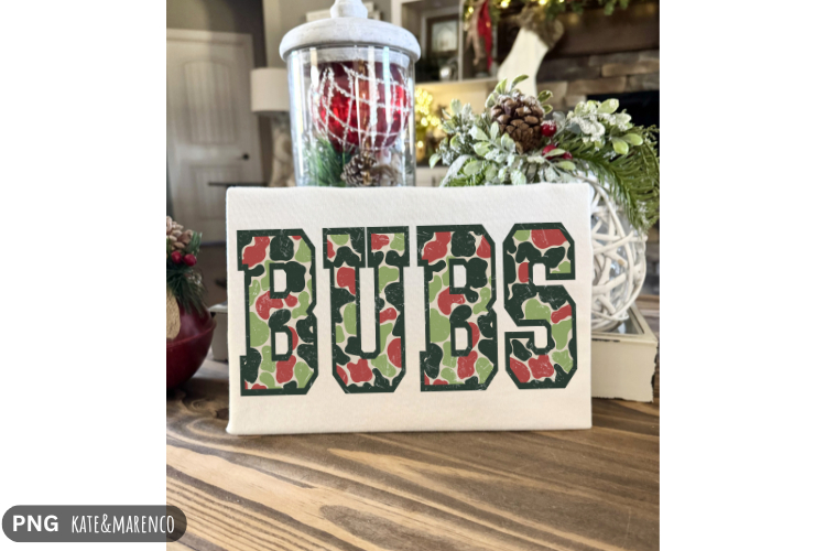 Bubs Christmas PNG | Brother Christmas PNG | Camo Christmas