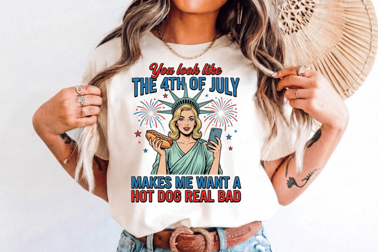 You Look Like the 4th of July Funny PNG T-Shirt|4th of July