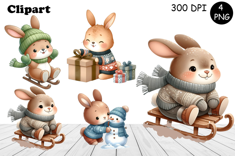 Winter Animals Clipart Image 2