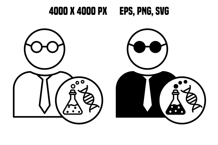 Scientist Teacher Icons